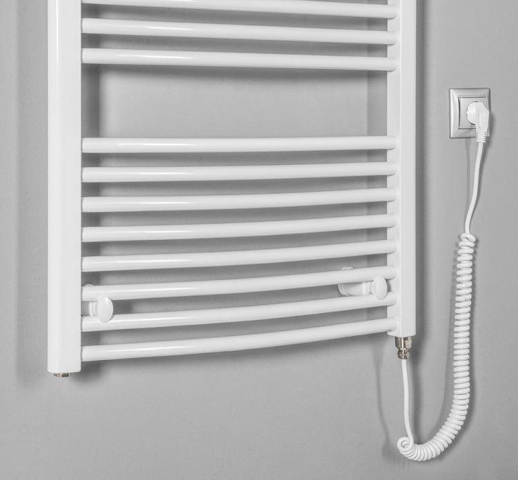 ORBIT-E grzejnik elektryczny 600x1320 mm, 600 W, biały ILEO36T podłączenie