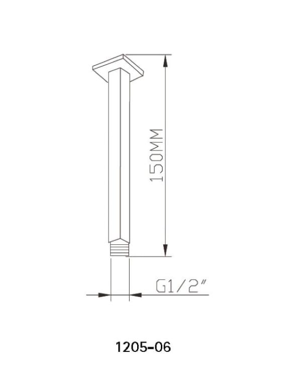 Ramię deszczowni sufitowe NANCY 15 cm 1205-06