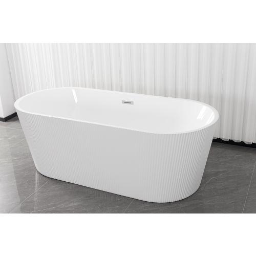 RENO Wanna wolnostojąca 175x75x58 cm biała G9044 aranżacja