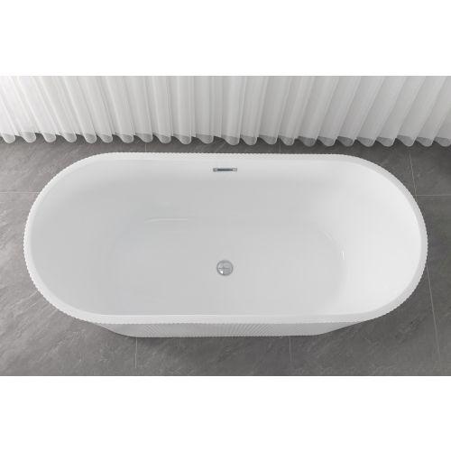 RENO Wanna wolnostojąca 175x75x58 cm biała G9044 z góry