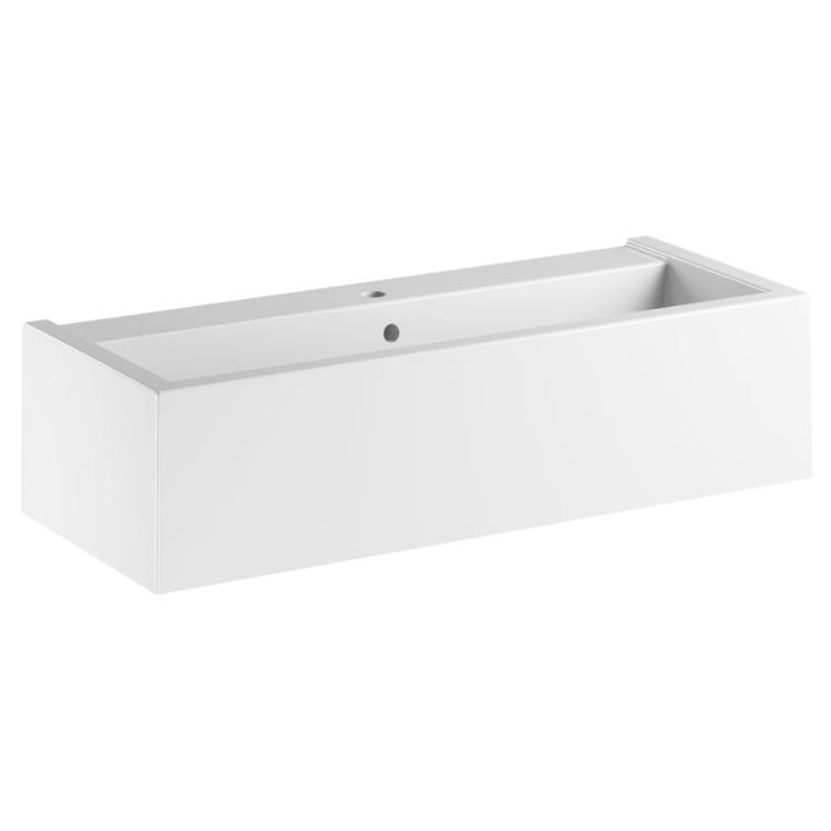 KANAAL umywalka ceramiczna 100x40 cm, biały 574301