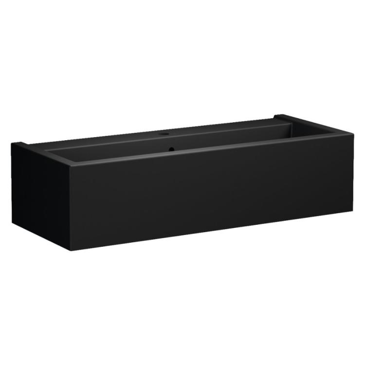 KANAAL umywalka ceramiczna 100x40 cm, czarny mat 574331