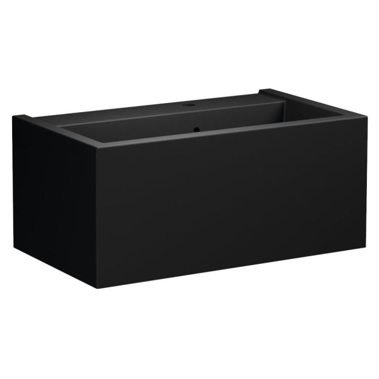 KANAAL umywalka ceramiczna 80x46,5 cm, czarny mat 574131
