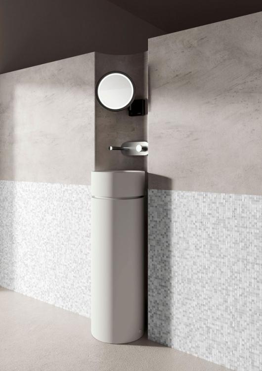 OKE ceramiczna podstawa ścienna do umywalki 554001, biały 557001 aranżacja
