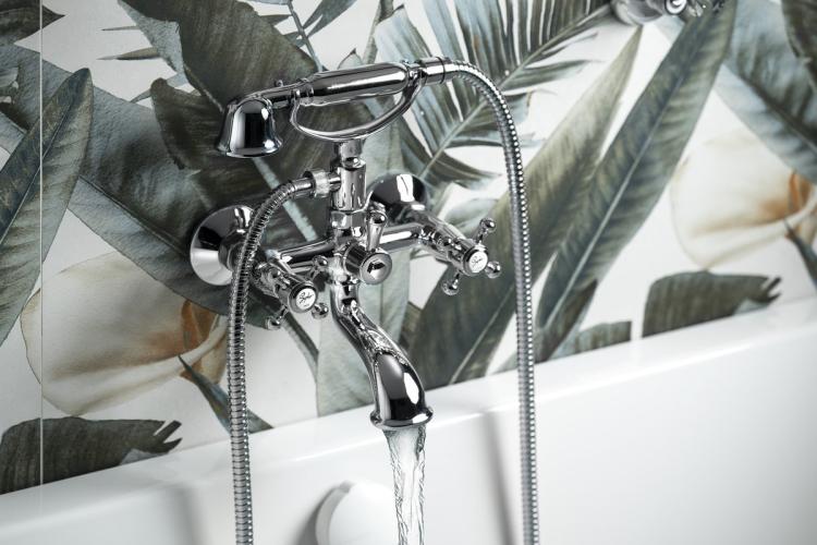 ANTEA Bateria wannowa ścienna, chrom połysk 3011 wizualizacja