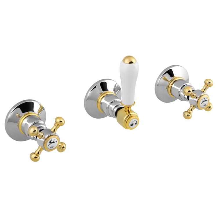 ANTEA Podtynkowa bateria prysznicowa, 2-funkcyjna chrom-złoto SET305-102