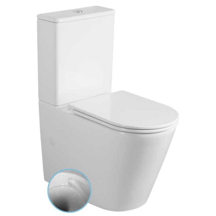 AVIS kompakt WC, Vortex Rimless, odpływ uniwersalny, biały PC106V