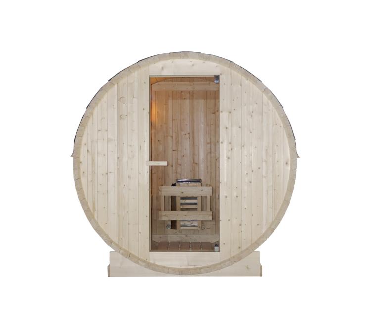 TROMSÖ M Sauna zewnętrzna ogrodowa 2 osobowa sucha Fińska w kształcie beczki świerk F50120