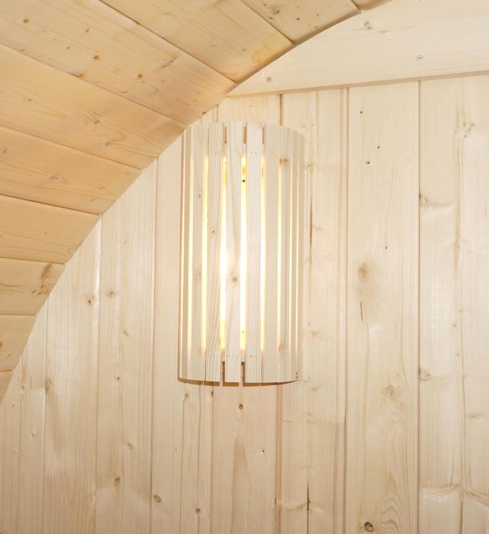 TROMSÖ M Sauna zewnętrzna ogrodowa 2 osobowa sucha Fińska w kształcie beczki świerk F50120