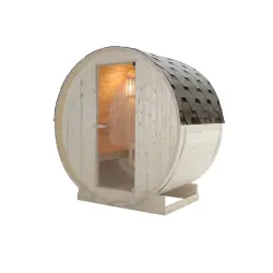 TROMSÖ M Sauna zewnętrzna ogrodowa  2 osobowa sucha Fińska w kształcie beczki świerk F50120