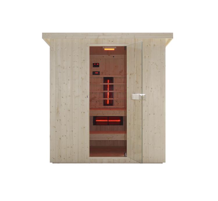 LAHTI Sauna zewnętrzna ogrodowa 4 - 6 osobowa sucha Fińska i infrared F30200