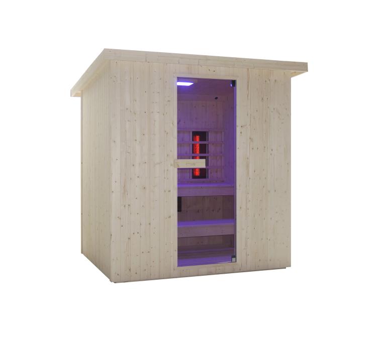 LAHTI Sauna zewnętrzna ogrodowa 4 - 6 osobowa sucha Fińska i infrared F30200