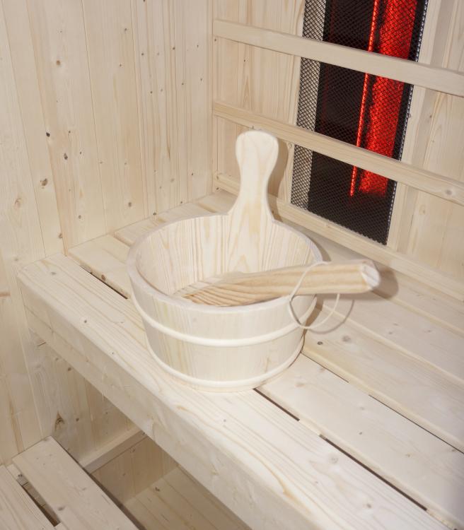 LAHTI Sauna zewnętrzna ogrodowa 4 - 6 osobowa sucha Fińska i infrared F30200