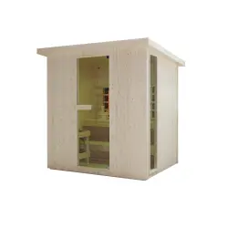 LAHTI Sauna zewnętrzna ogrodowa 4 - 6 osobowa sucha Fińska i infrared F30200