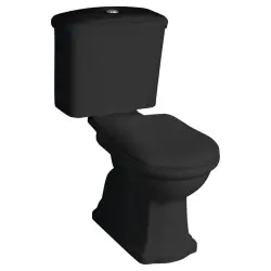 RETRO kompakt WC kombi, odpływ poziomy, czarny-chrom WCSET35-RETRO-ZO