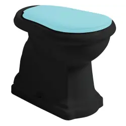 RETRO misa do kompaktu WC 38,5x59 cm, odpływ pionowy , czarny mat  101031
