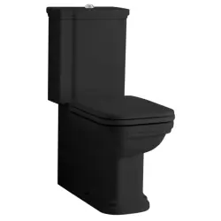 WALDORF kompakt WC, odpływ poziomy/pionowy, czarny-chrom WCSET25-WALDORF