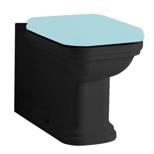 WALDORF Miska stojąca ceramiczna WC 40x68 cm odpływ pionowy/poziomy czarny mat 411731