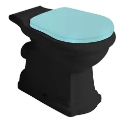 RETRO misa do kompaktu WC 38,5x72 cm, odpływ poziomy, czarny mat  101331