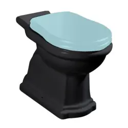 RETRO misa do kompaktu WC 38,5x72 cm, odpływ pionowy , czarny mat  101231
