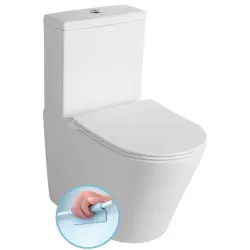 PACO RIMLESS kompakt WC ze spłuczką 38x80x61 cm , odpływ uniwersalny PC1012WR