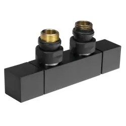 CUBE TWIN zestaw przyłączeniowy zespolony, czarny mat CP581BS