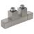 CUBE TWIN Przyłącze grzejnikowe 1/2", prawe, kątowe, nierdz. szczotk. CP582S