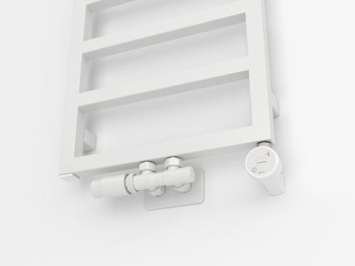 GIANLUCA grzejnik łazienkowy 400x1590 mm, 509 W, biały mat GL159 podłączenie