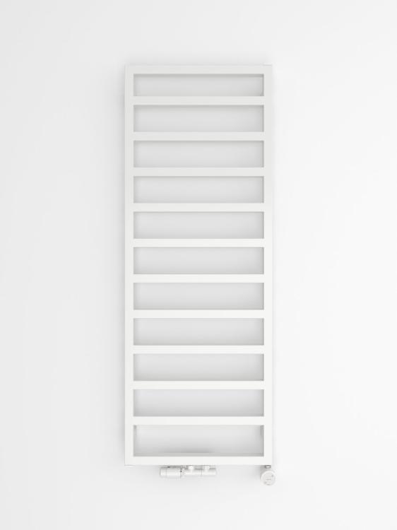 GIANLUCA grzejnik łazienkowy 500x1350 mm, 529 W, biały mat GL135 na ścianie
