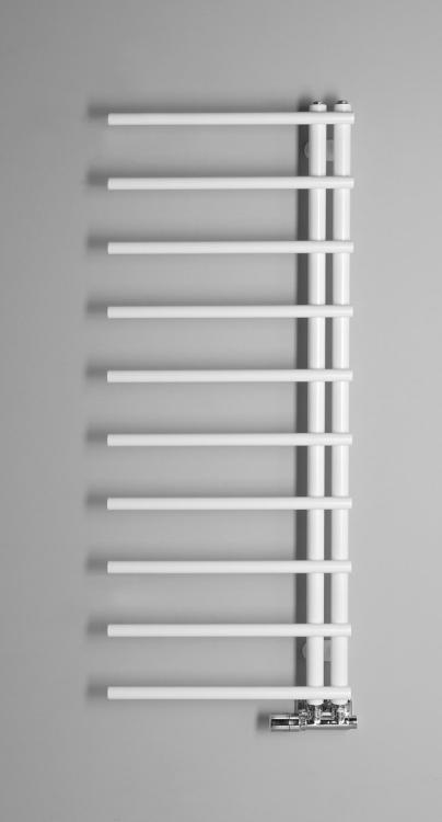 JUSTINA grzejnik łazienkowy 500x1246 mm, 340W, biały mat IR546W wizualizacja