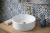 Umywalka ceramiczna nablatowa, średnica 40cm, biały 40150 wizualizacja