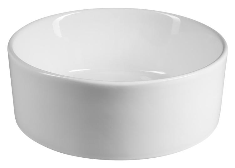 Umywalka ceramiczna nablatowa, średnica 40cm, biały 40150 bok