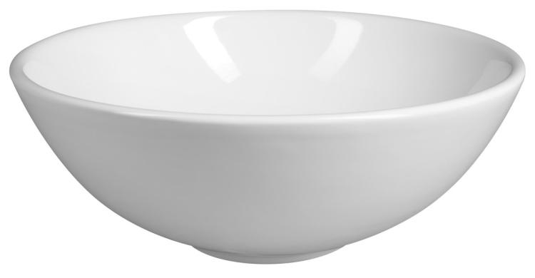 Umywalka ceramiczna nablatowa, średnica 41 5 cm, biały 40155 bok
