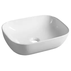 Umywalka ceramiczna nablatowa 46x34 cm, biały 46341
