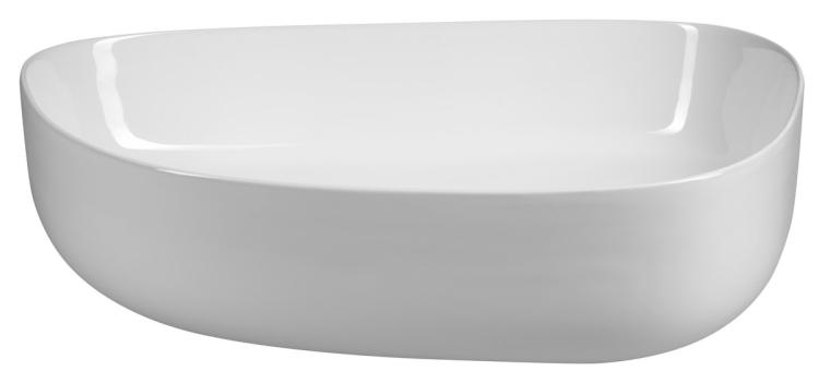 Umywalka ceramiczna nablatowa, 55x42 cm, biały 55421 bok