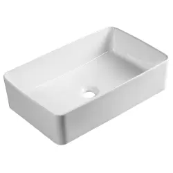 Umywalka ceramiczna nablatowa 54x33 cm, biały 54331