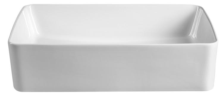 Umywalka ceramiczna nablatowa 54x33 cm, biały 54331 bok