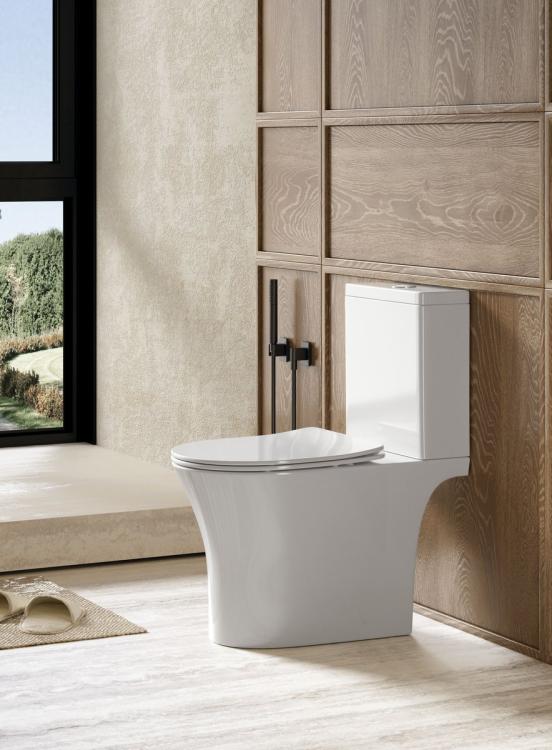VITO kompakt WC, Rimless, odpływ poziomy/pionowy, biały PB105WR aranżacja