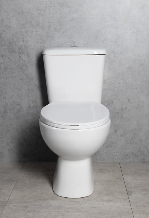 MANUEL kompakt WC, podwójny przycisk 3/6 l, odpływ dolny, biały PS8814 front