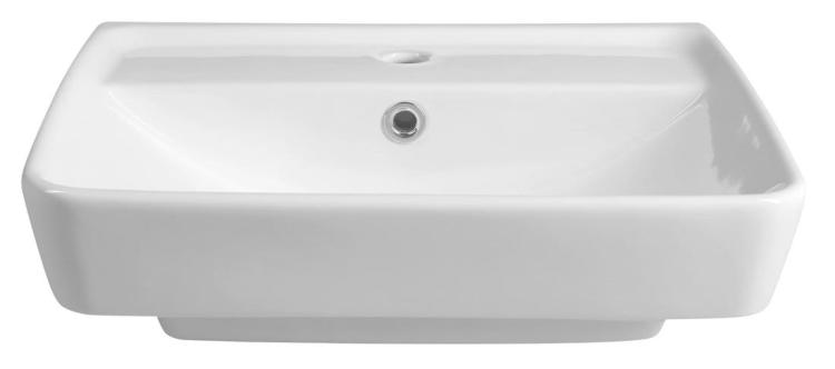 DURU umywalka ceramiczna 50x40 cm, biały TU0350 bok