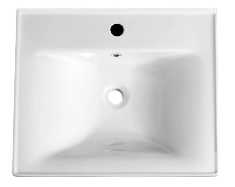 SAVA 55 umywalka meblowa 55x46 cm, biały 2055 z góry