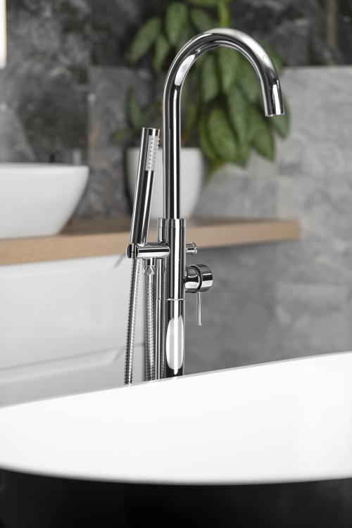 CETO bateria wannowa wolnostojąca, chrom BV357 aranżacja