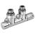 R-START zestaw przyłączeniowy zespolony, rozstaw 50 mm, chrom SR230C