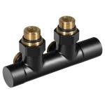 R-START zestaw przyłączeniowy zespolony, rozstaw 50 mm, czarny mat SR230B