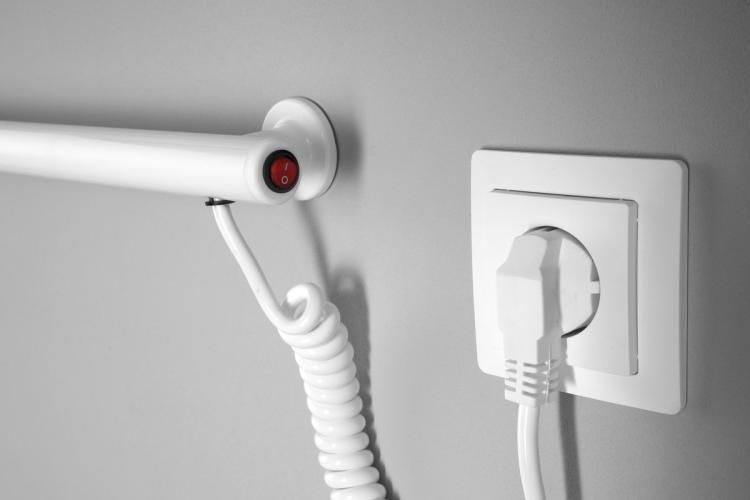 VIPE elektryczna suszarka na ręczniki 500x525 mm, 59 W, biały SU155 podłączenie