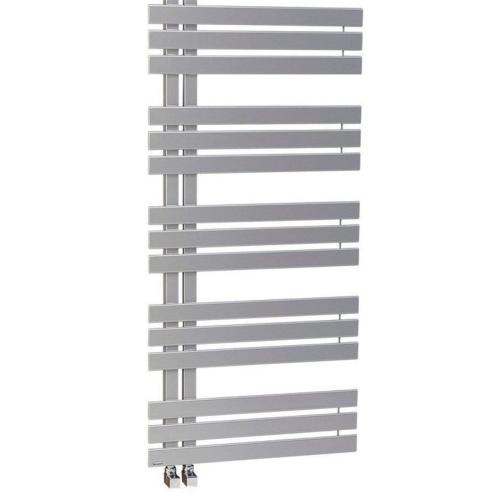 SILVANA Grzejnik łazienkowy dekoracyjny metaliczny srebrny 561 W 500x1236 mm IR153