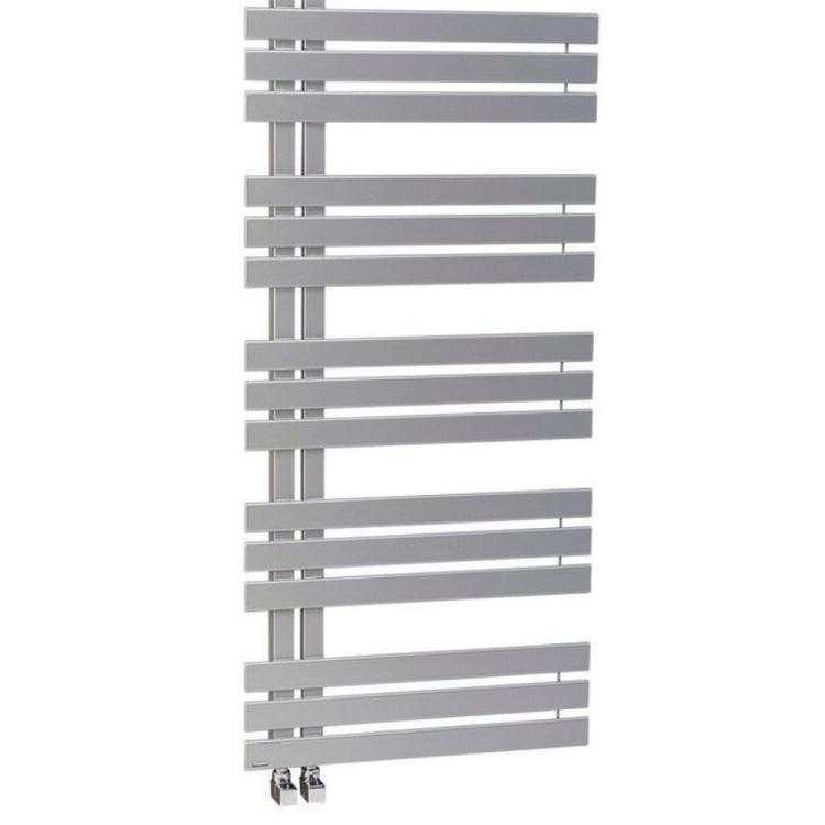 SILVANA Grzejnik łazienkowy dekoracyjny metaliczny srebrny 561 W 500x1236 mm IR153