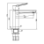 FLERY bateria umywalkowa, chrom FY002 wymiary