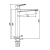 FLERY bateria umywalkowa wysoka, chrom FY006 wymiary