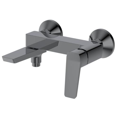 FLERY bateria wannowa/prysznicowa ścienna z obrotową wylewką, gun metal FY010GM